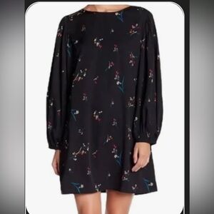 Abound -floral, long balloon sleeve, shift dress